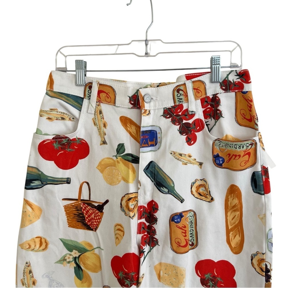 Italian Summer Print Wide-Leg Robyn Jeans - Picture 3 of 9